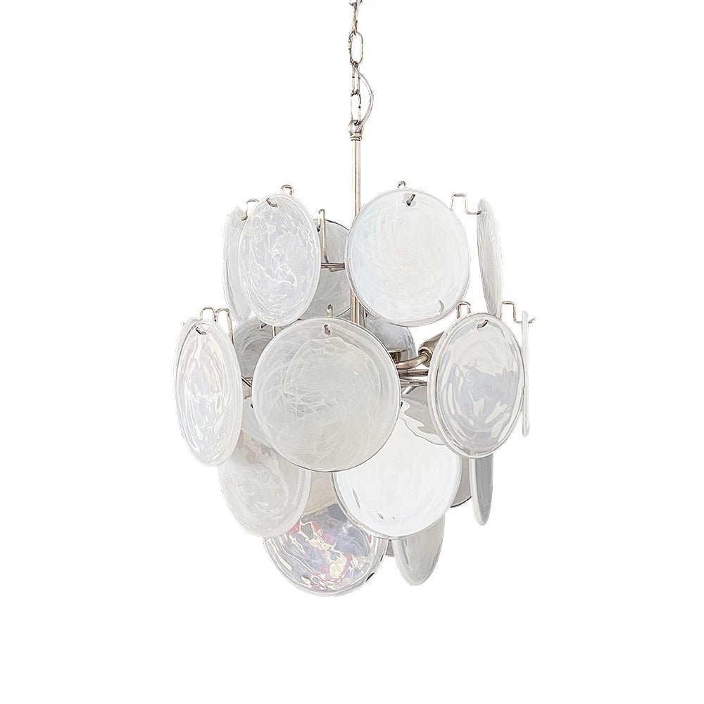 WOW Aqua White Glass Murano Gorgeous Chandelier-WOW5234