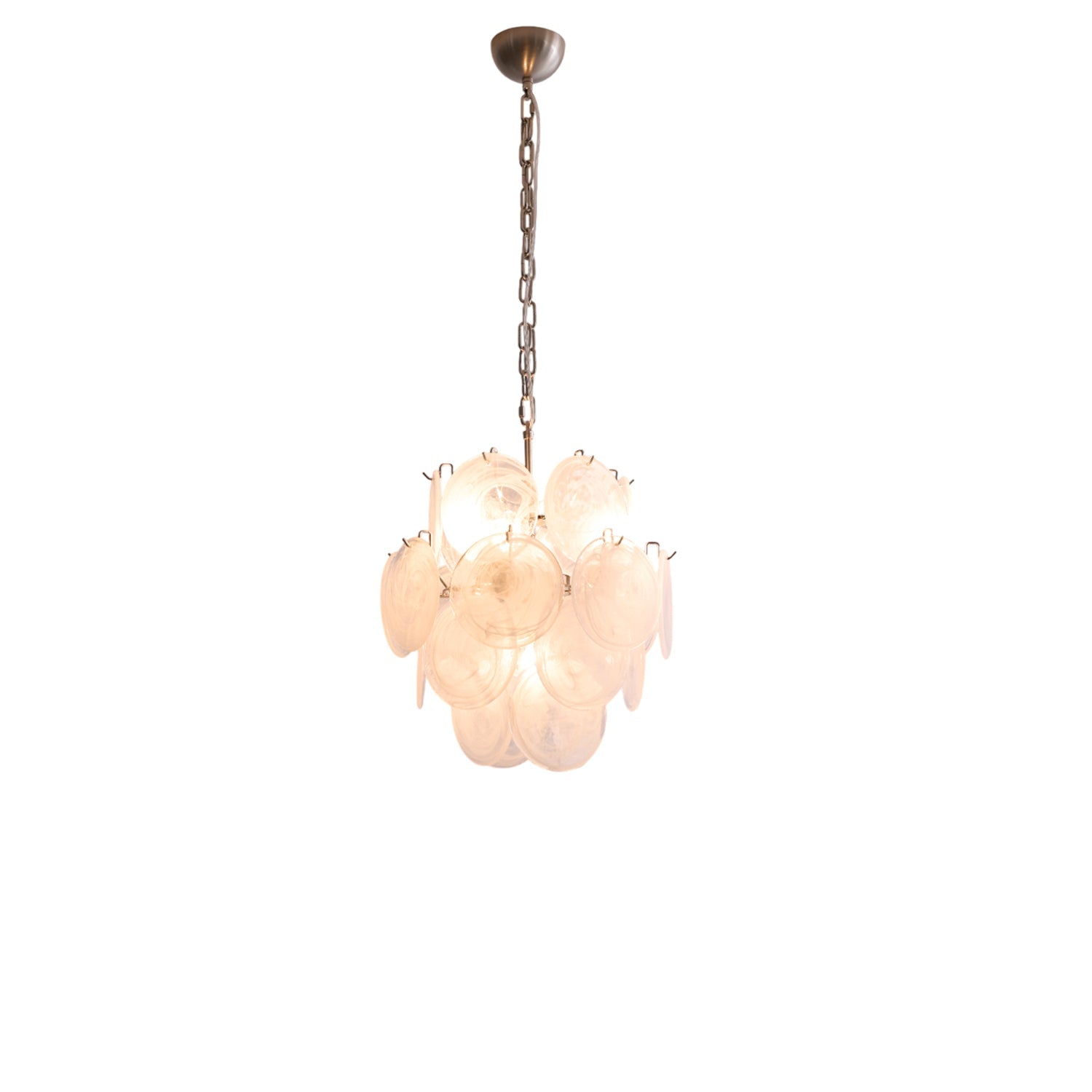WOW Aqua White Glass Murano Gorgeous Chandelier-WOW5234