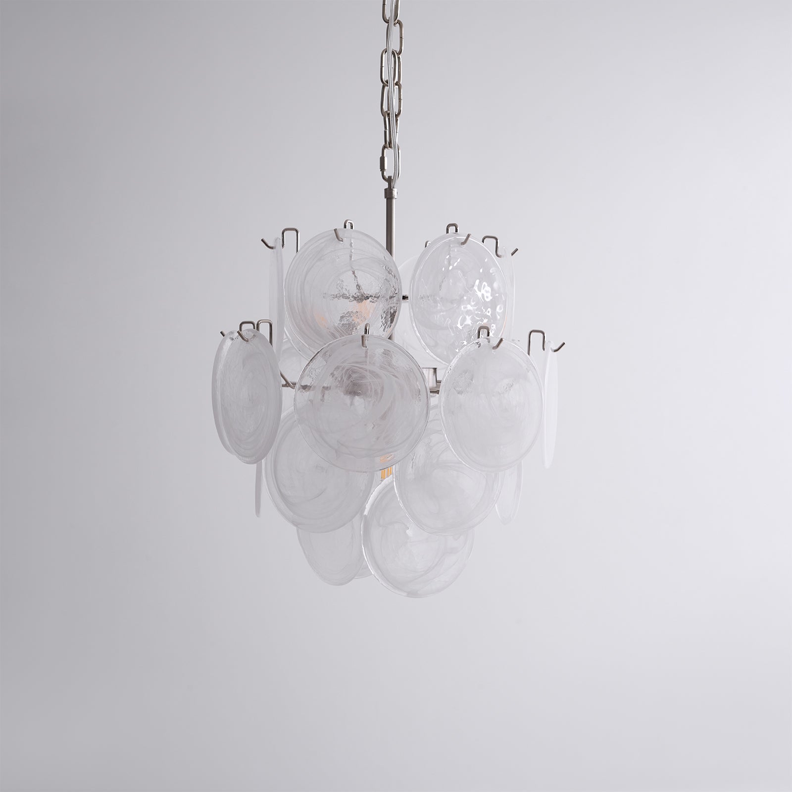 WOW Aqua White Glass Murano Gorgeous Chandelier-WOW5234