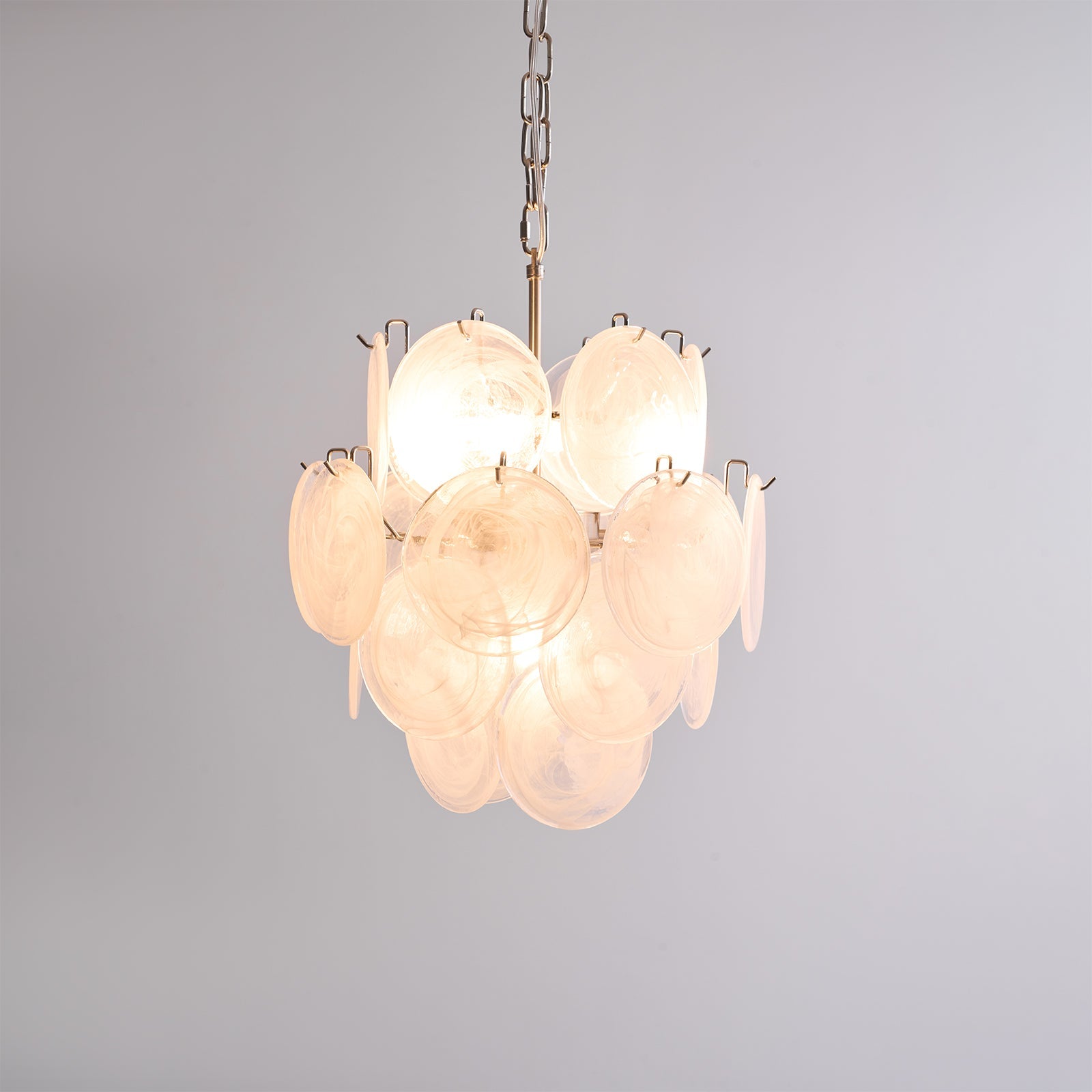 WOW Aqua White Glass Murano Gorgeous Chandelier-WOW5234