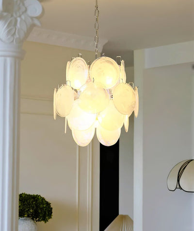 WOW Aqua White Glass Murano Gorgeous Chandelier-WOW5234