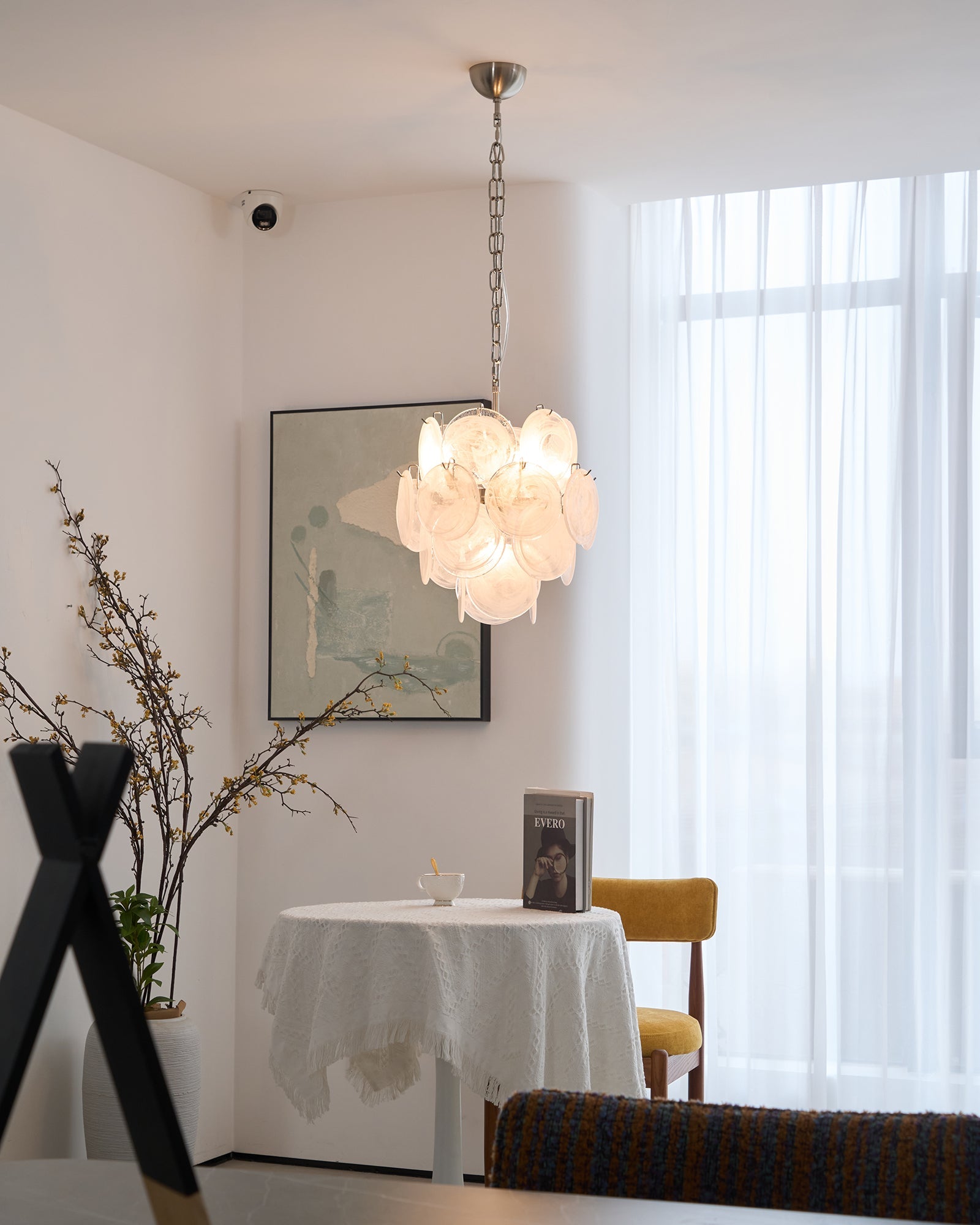 WOW Aqua White Glass Murano Gorgeous Chandelier-WOW5234