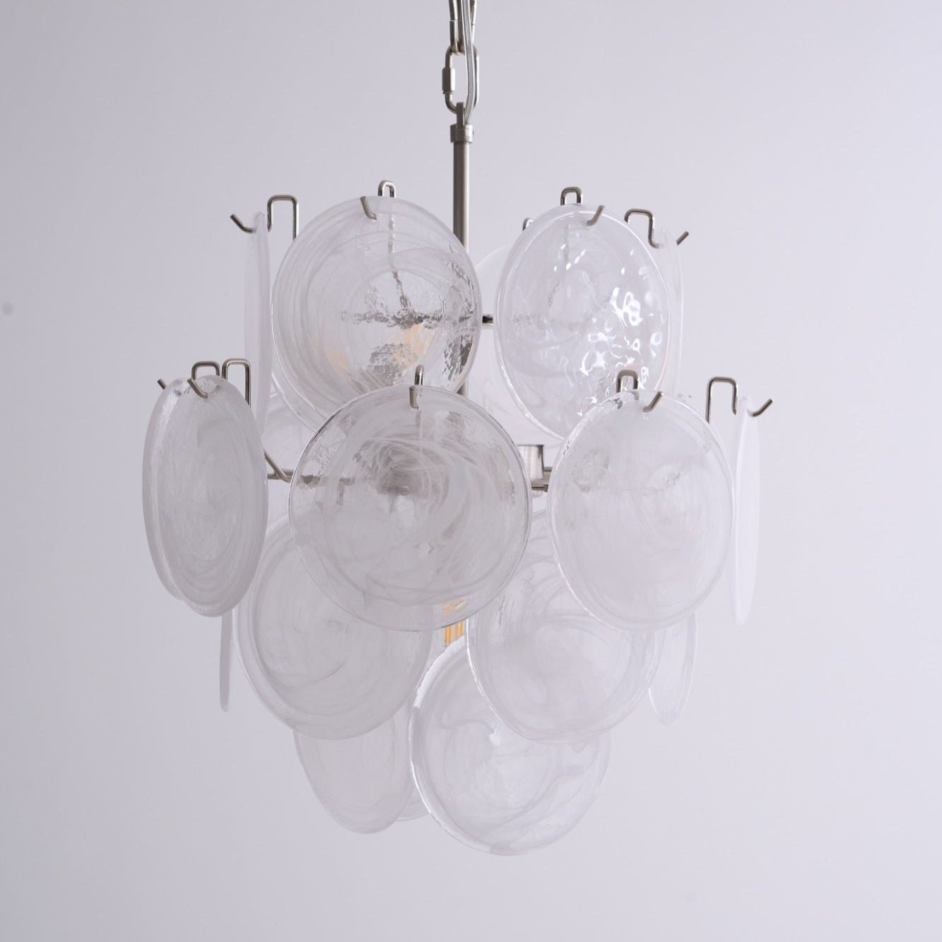 WOW Aqua White Glass Murano Gorgeous Chandelier-WOW5234