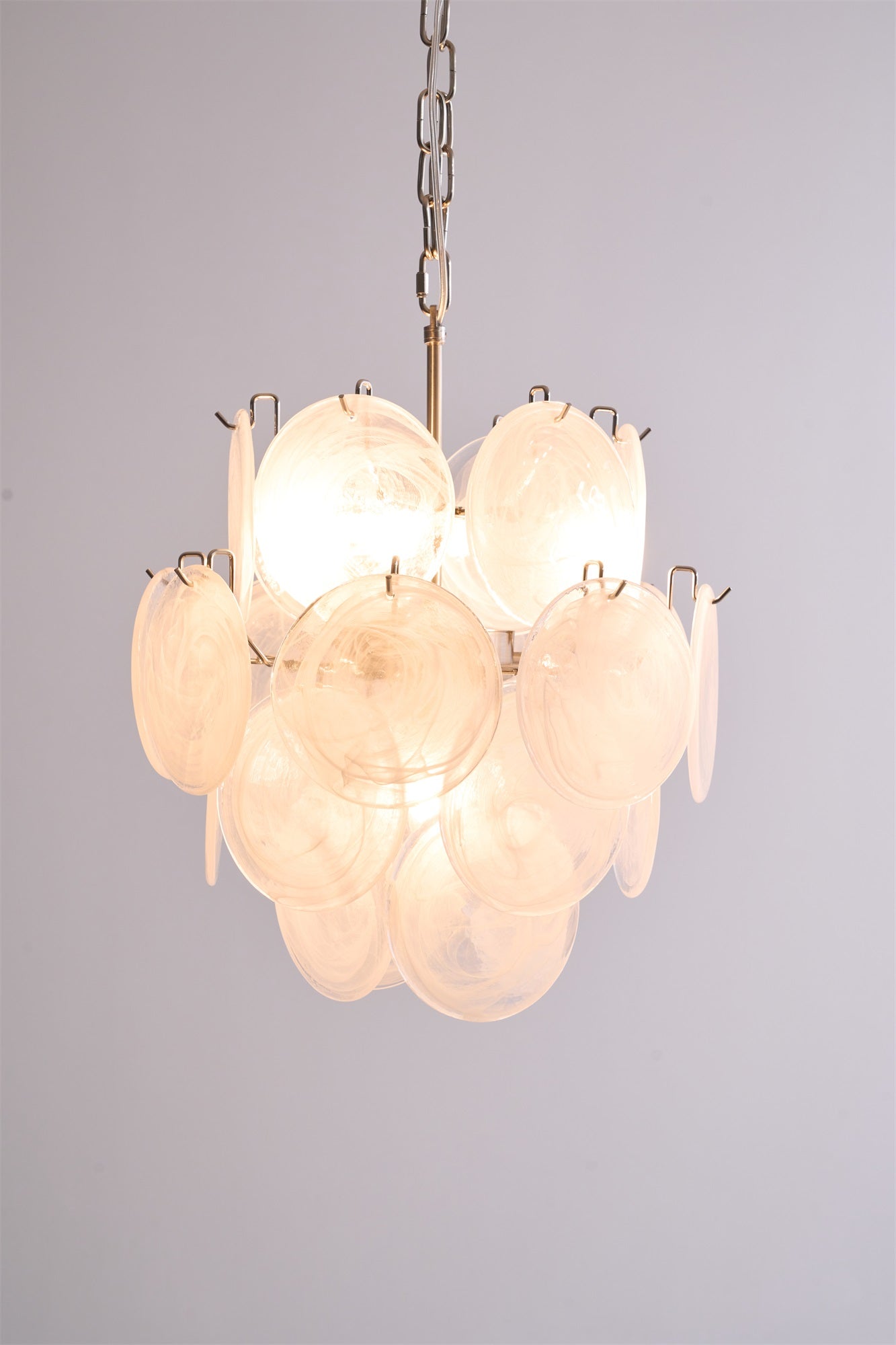 WOW Aqua White Glass Murano Gorgeous Chandelier-WOW5234
