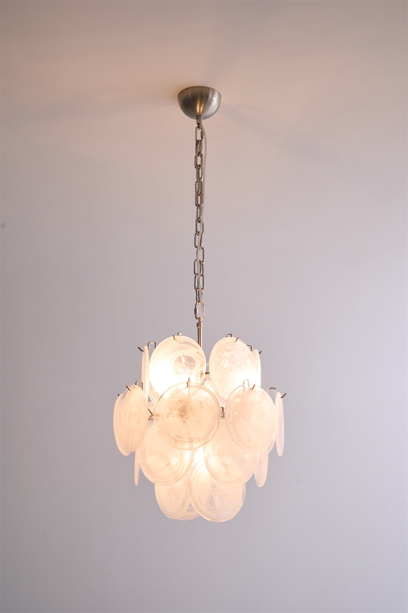 WOW Aqua White Glass Murano Gorgeous Chandelier-WOW5234