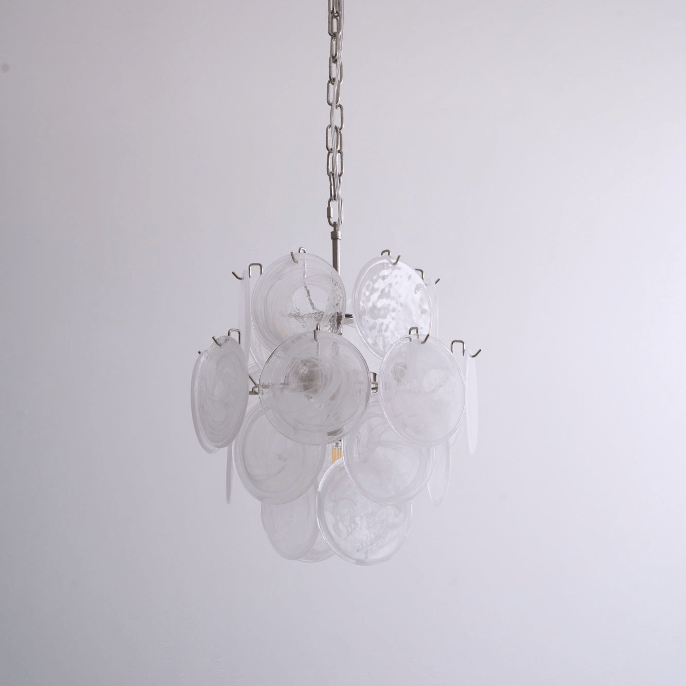WOW Aqua White Glass Murano Gorgeous Chandelier-WOW5234