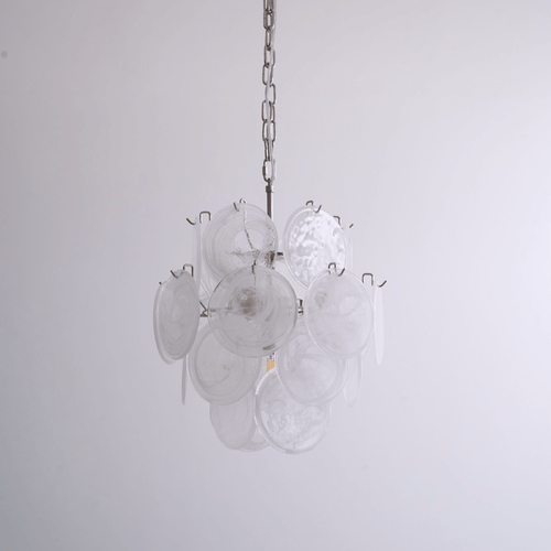 WOW Aqua White Glass Murano Gorgeous Chandelier-WOW5234