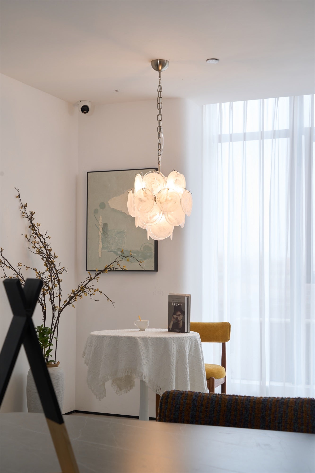 WOW Aqua White Glass Murano Gorgeous Chandelier-WOW5234