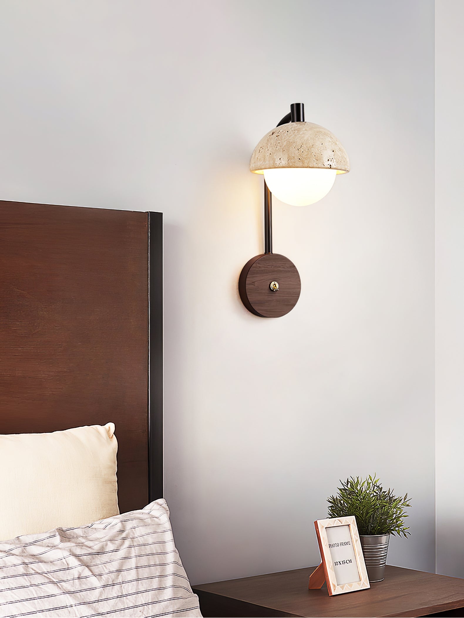WOW Arco Travertine Wall Lamp