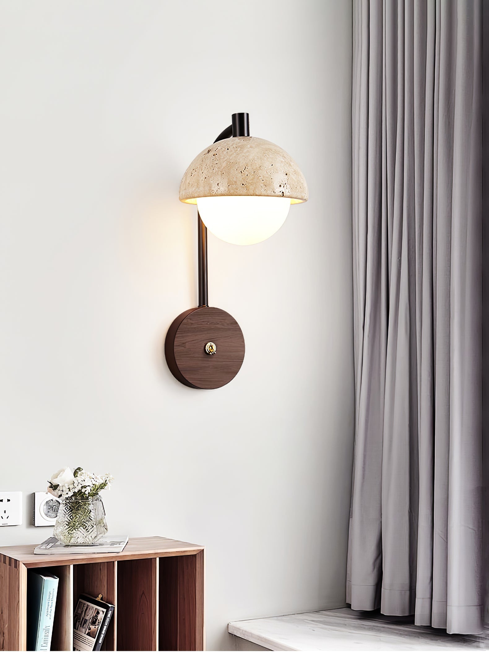 WOW Arco Travertine Wall Lamp