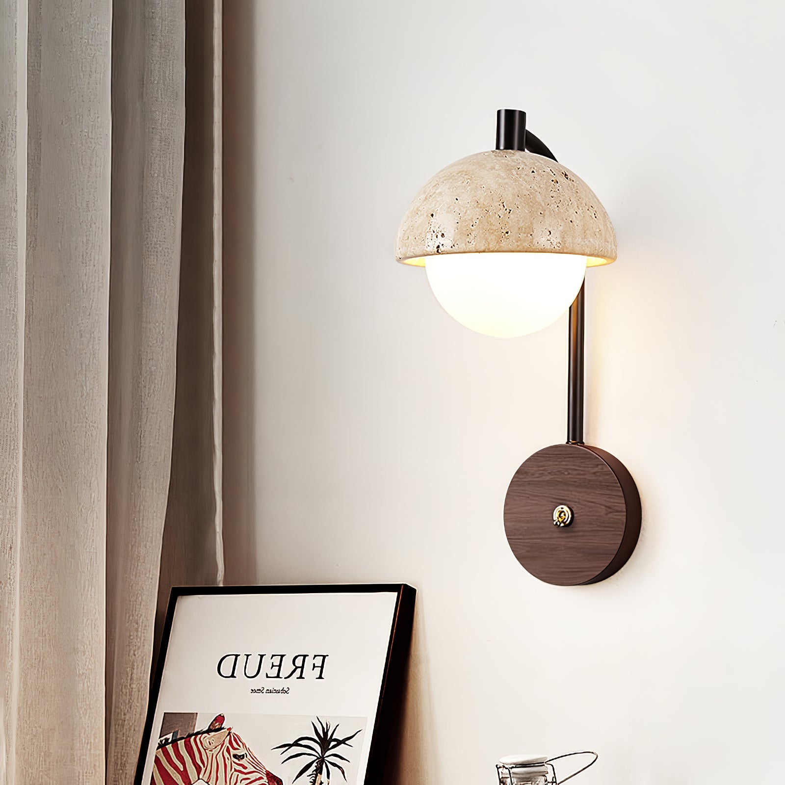 WOW Arco Travertine Wall Lamp