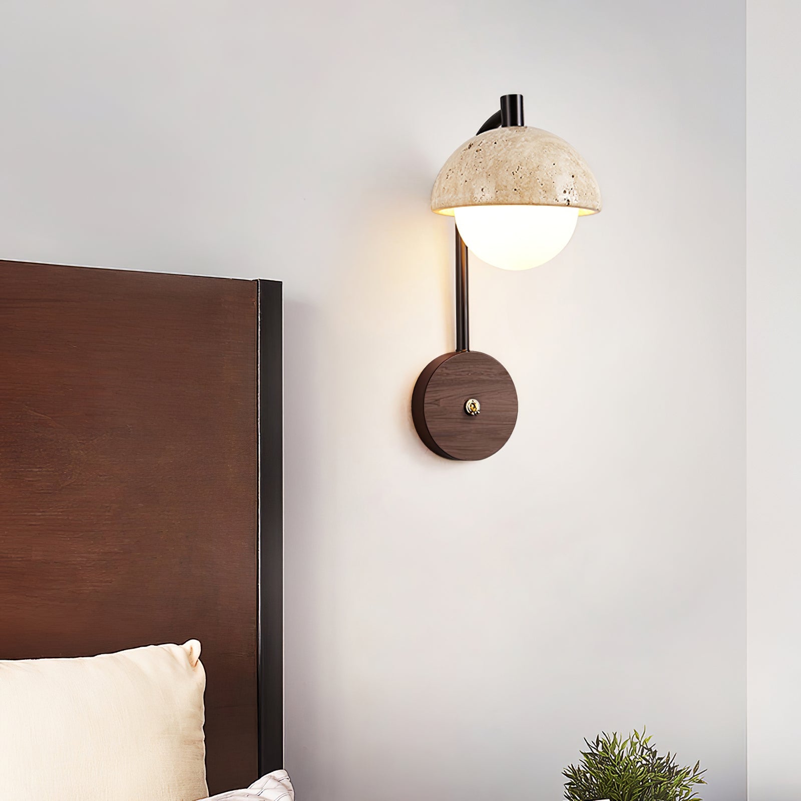 WOW Arco Travertine Wall Lamp