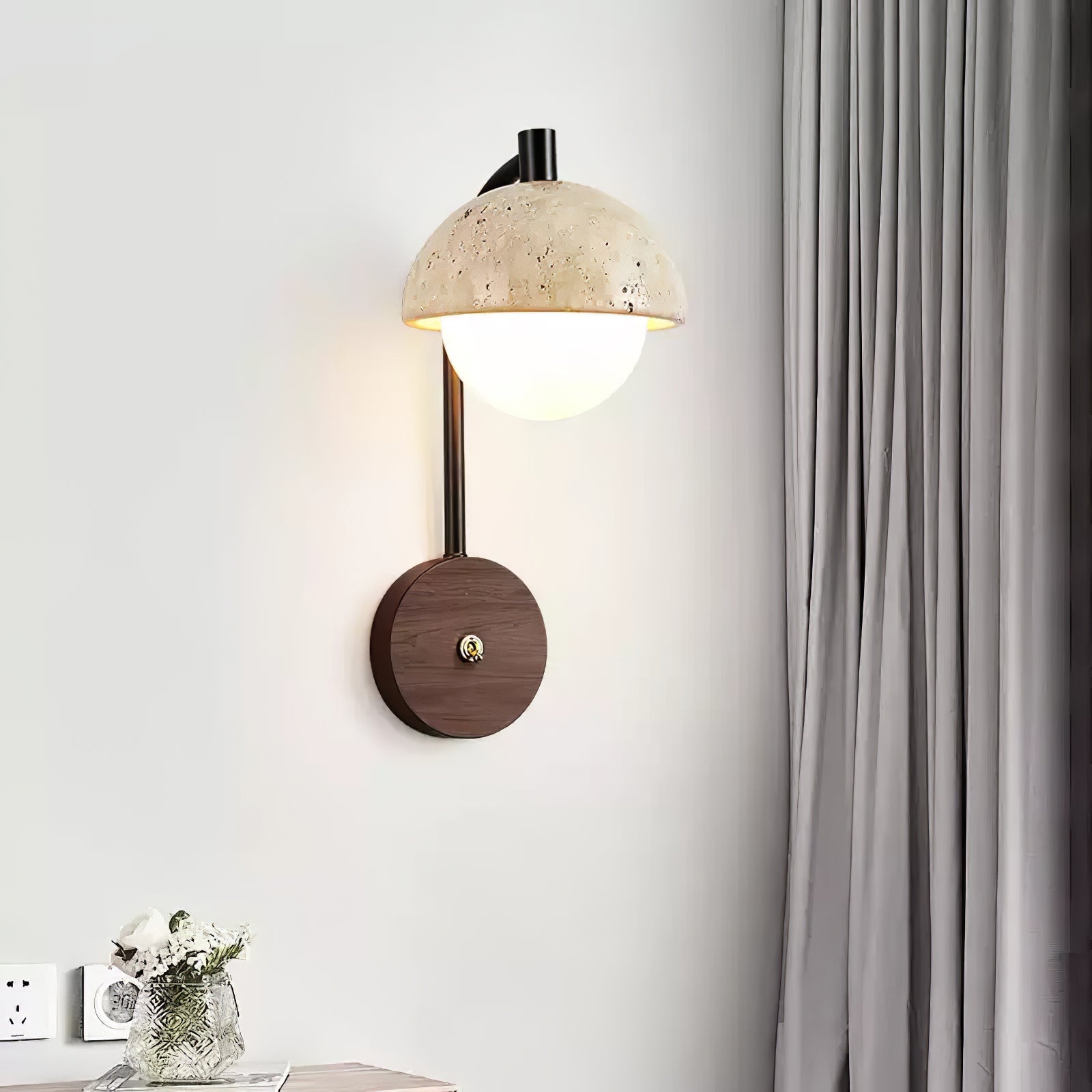 WOW Arco Travertine Wall Lamp