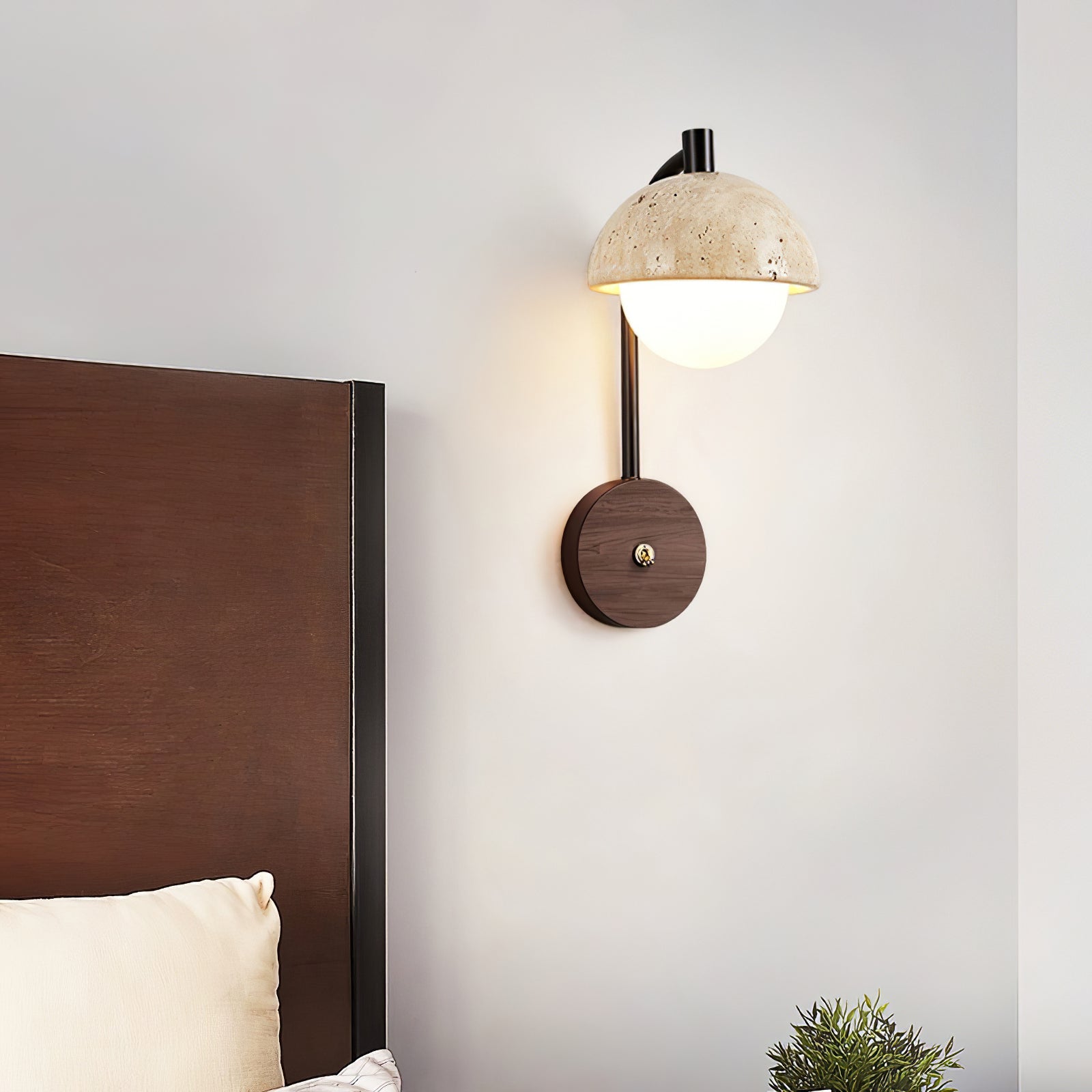 WOW Arco Travertine Wall Lamp