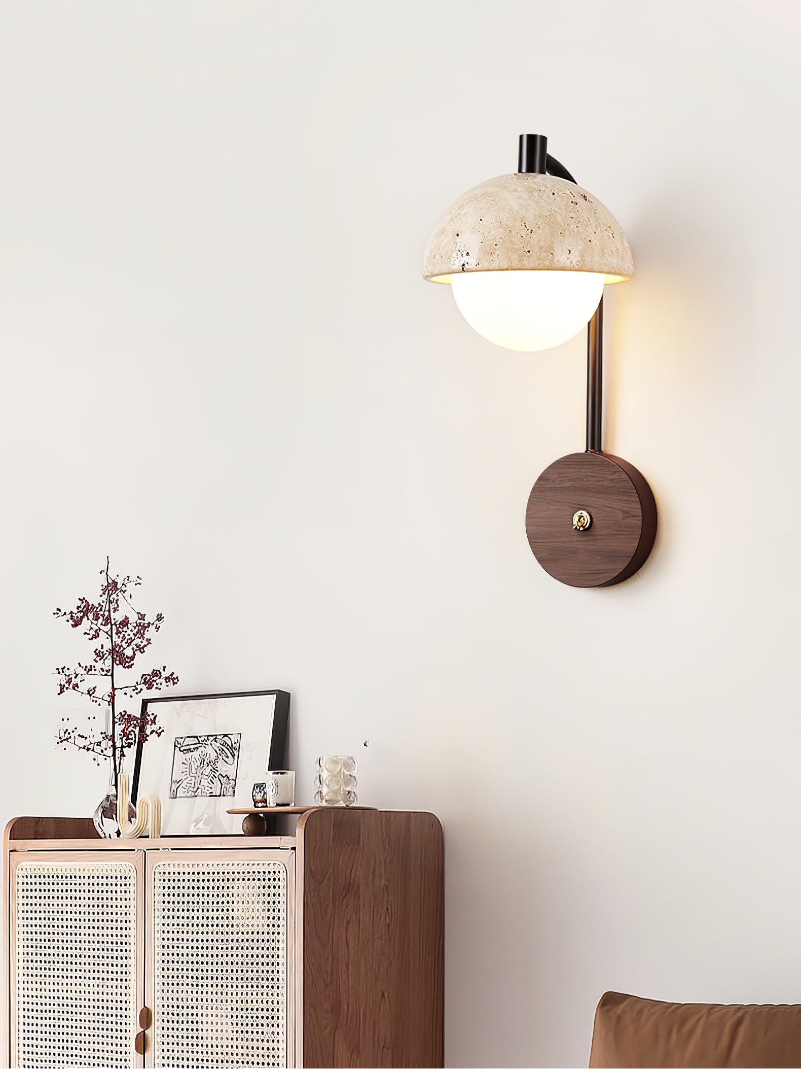 WOW Arco Travertine Wall Lamp