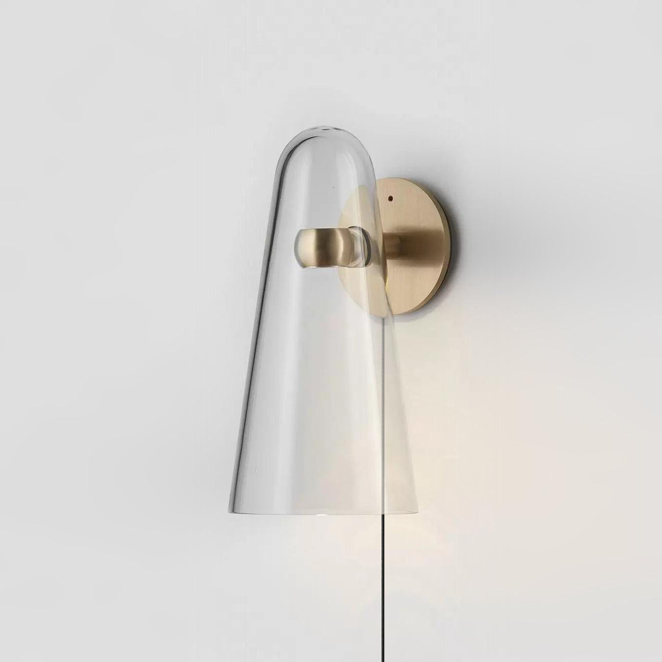 WOW Conical Glass Plug-in Wall Lamp