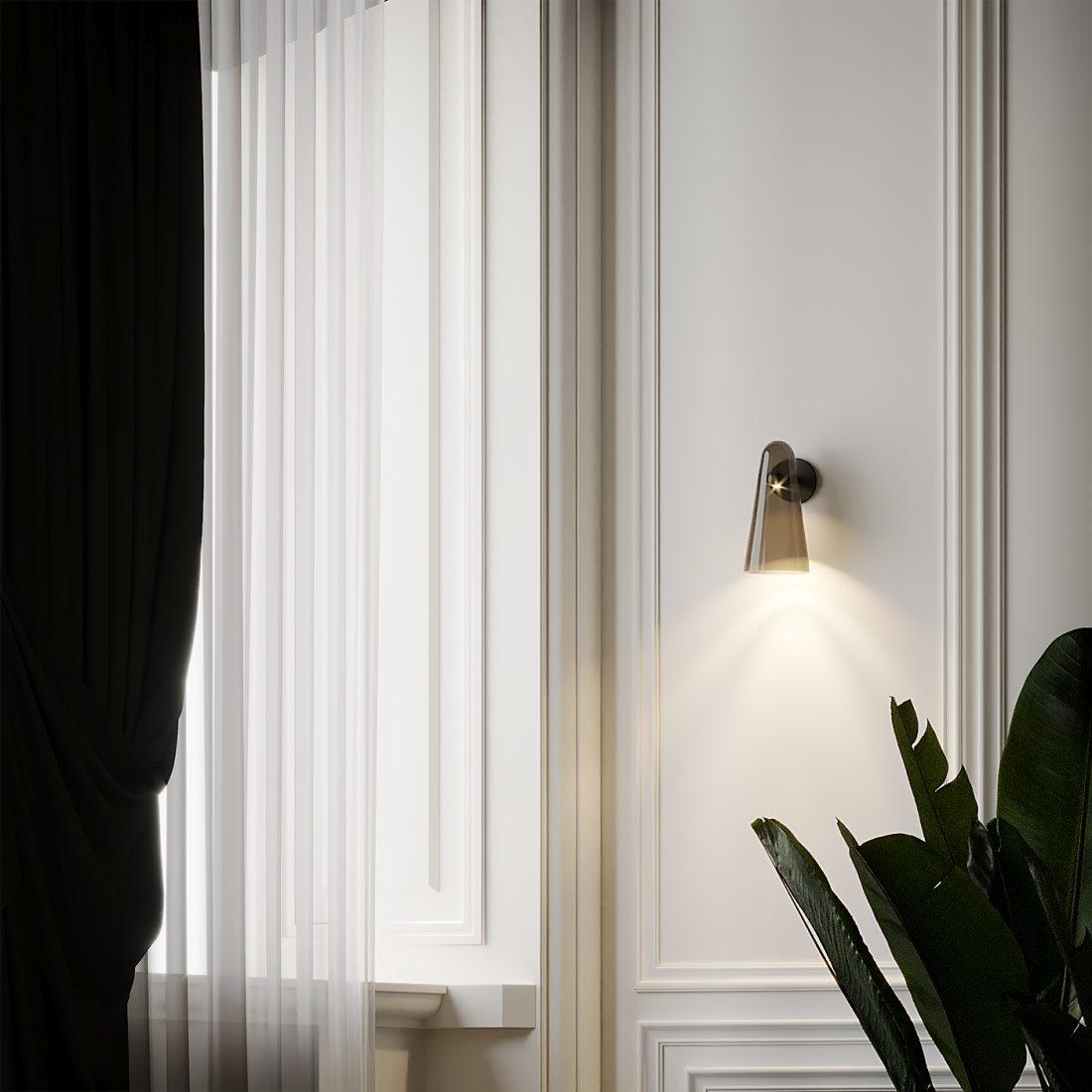 WOW Conical Glass Plug-in Wall Lamp