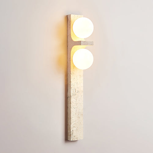 WOW Asymmetrical Travertine Wall Sconce