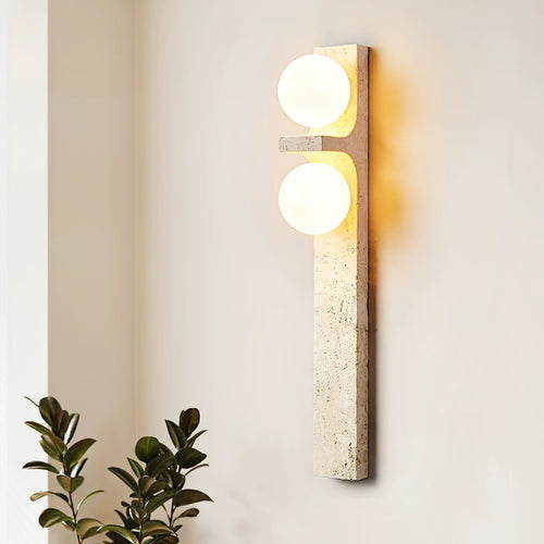 WOW Asymmetrical Travertine Wall Sconce