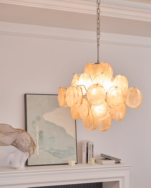 WOW Aurelia Apricot Murano Glass Gorgeous Chandelier-WOW5231
