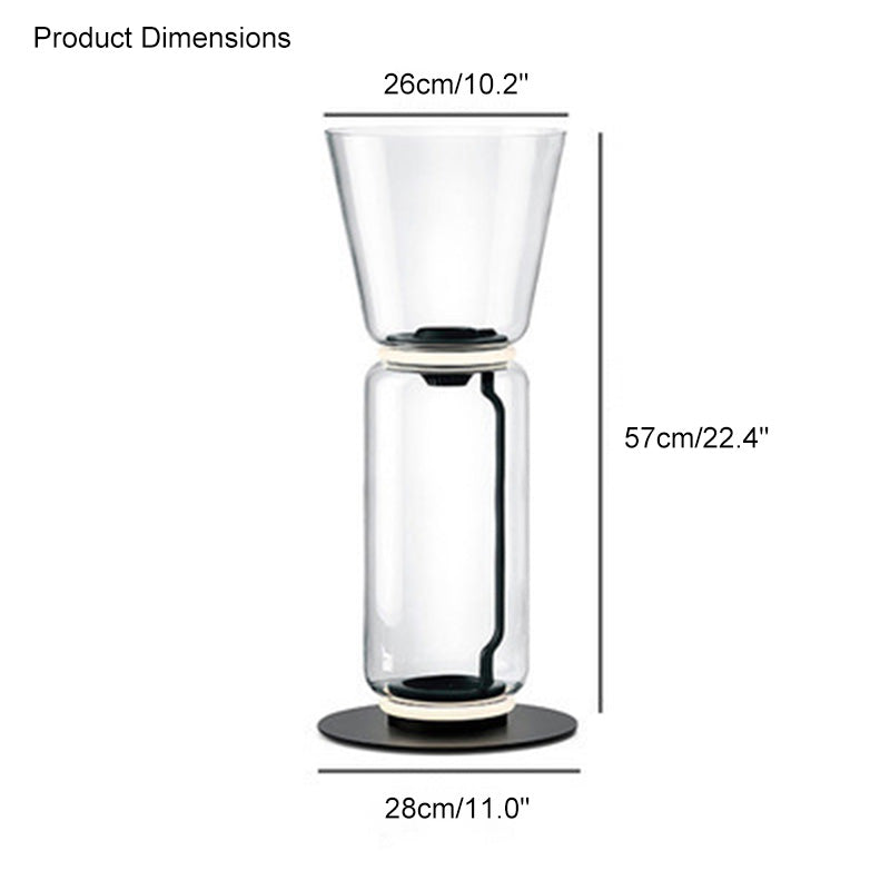 WOW Glass Column Torchiere Floor Lamp-wow7018