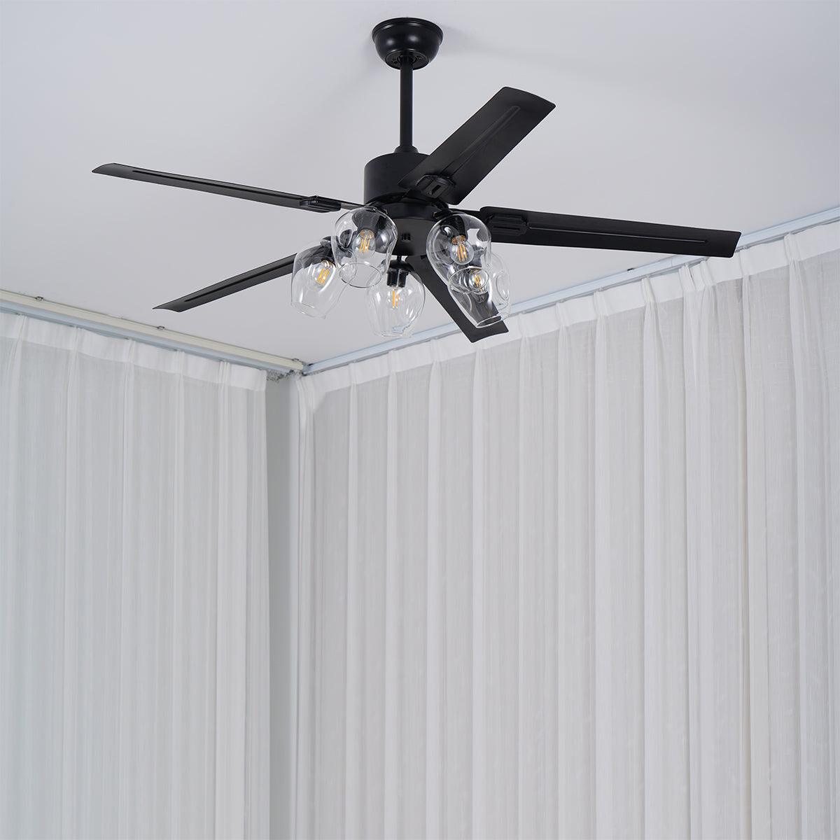 WOW Black Vintage Ceiling Fan