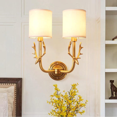 WOW Brass Deer Head Wall Light