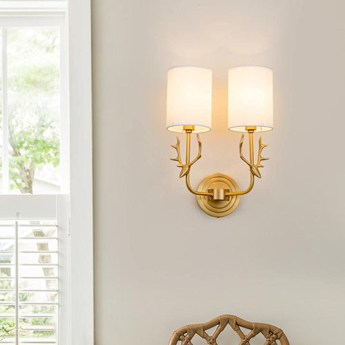 WOW Brass Deer Head Wall Light
