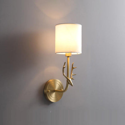 WOW Brass Deer Head Wall Light