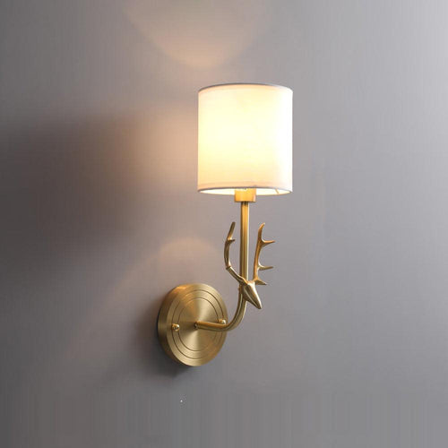 WOW Brass Deer Head Wall Light