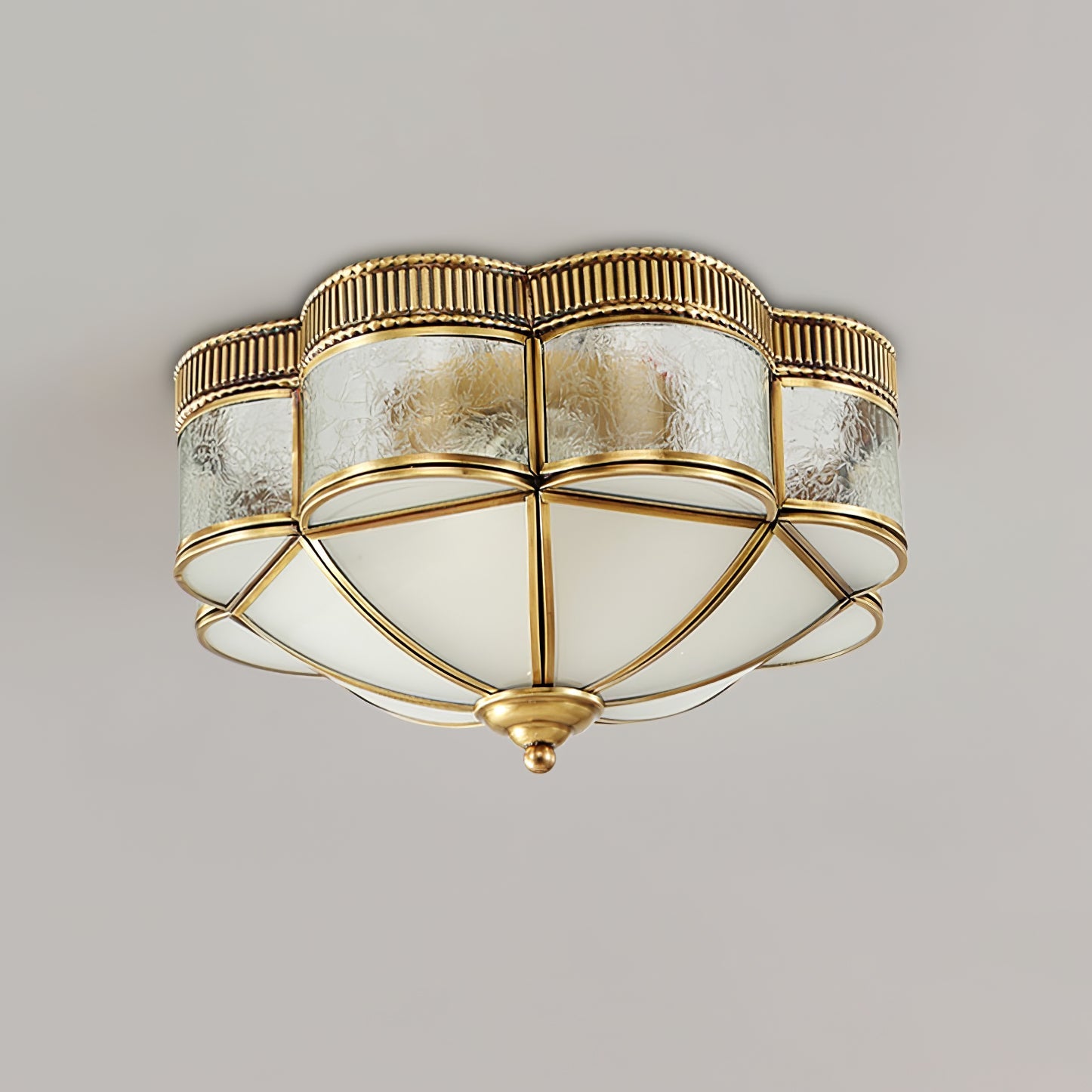 WOW Brass Domed Flush Ceiling Lamp