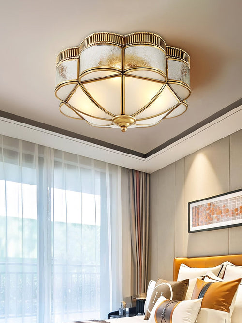 WOW Brass Domed Flush Ceiling Lamp