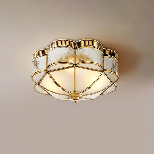 WOW Brass Domed Flush Ceiling Lamp