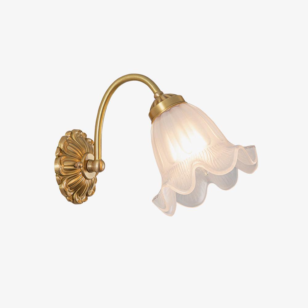 WOW Brass Floral Glass Sconce