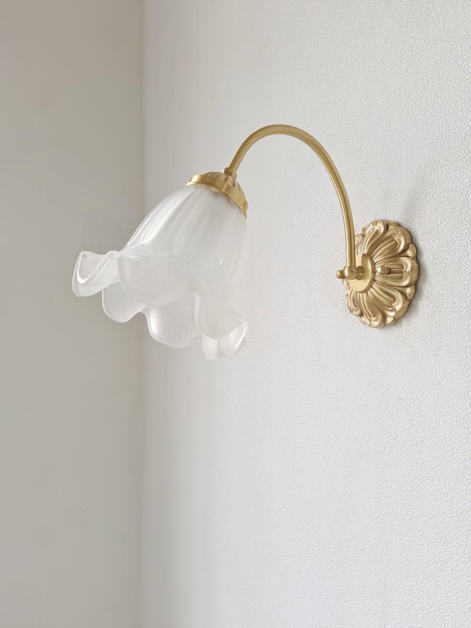 WOW Brass Floral Glass Sconce