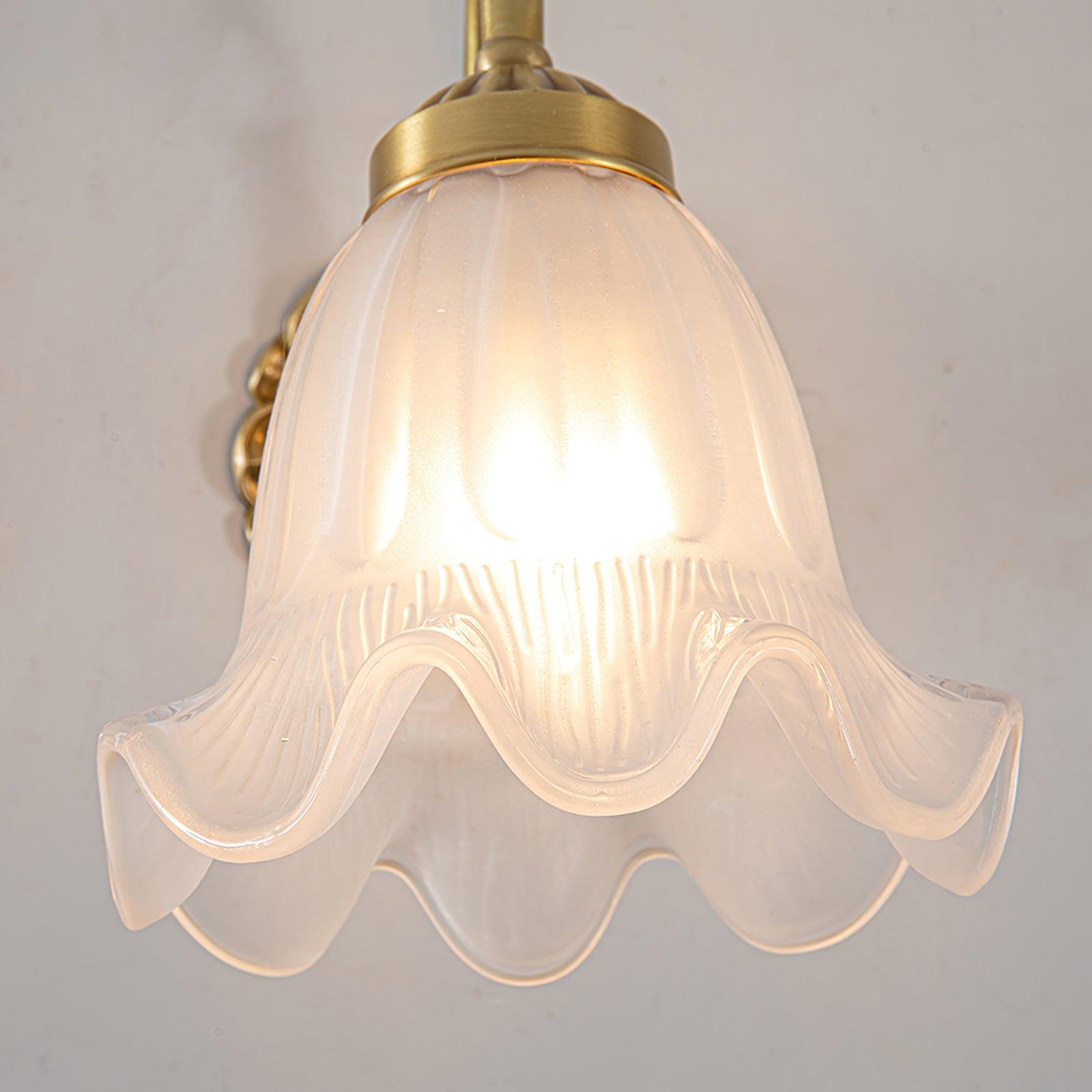 WOW Brass Floral Glass Sconce
