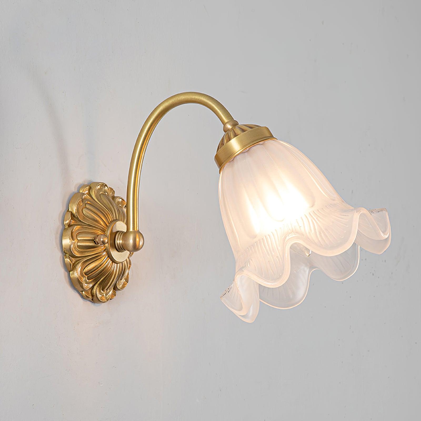 WOW Brass Floral Glass Sconce