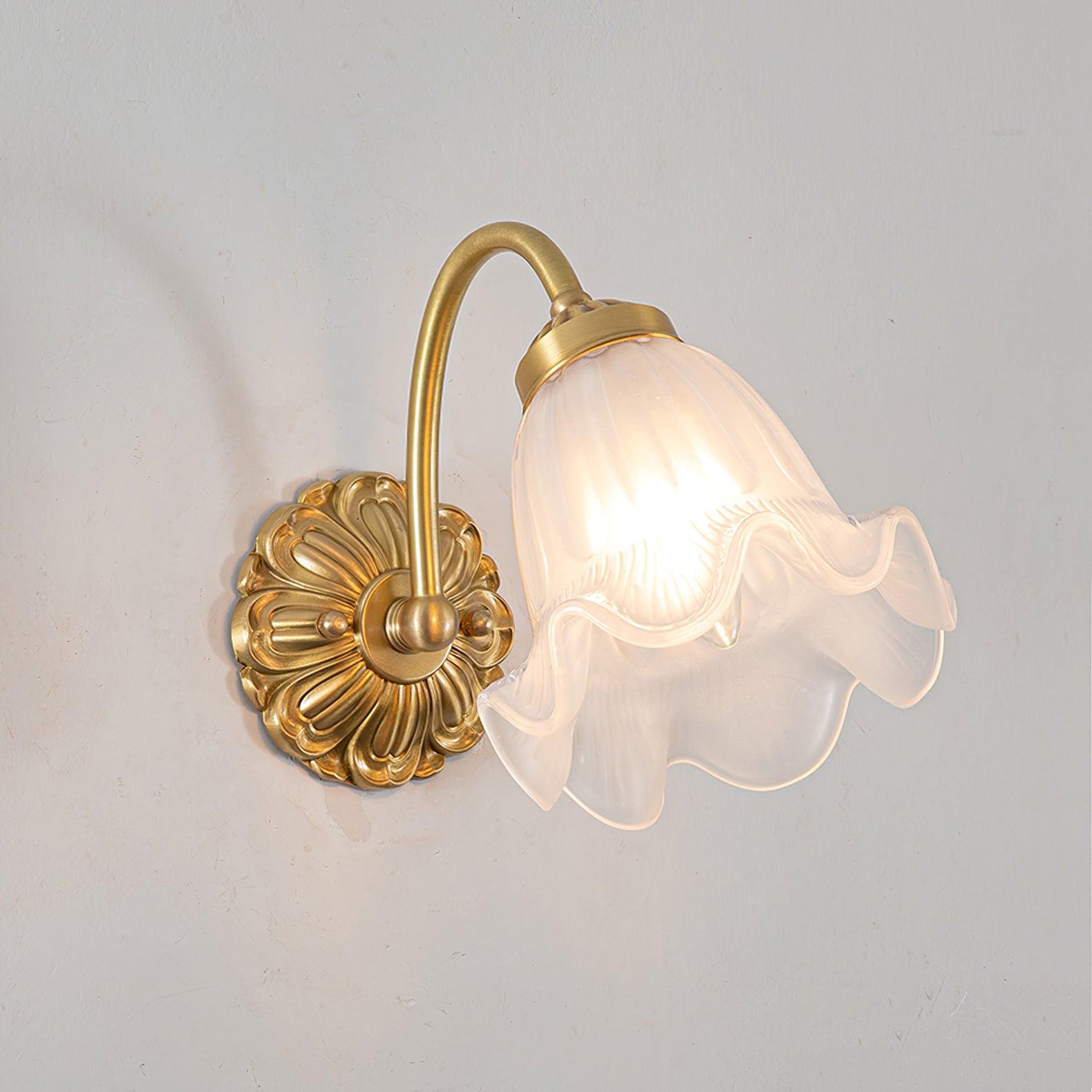 WOW Brass Floral Glass Sconce