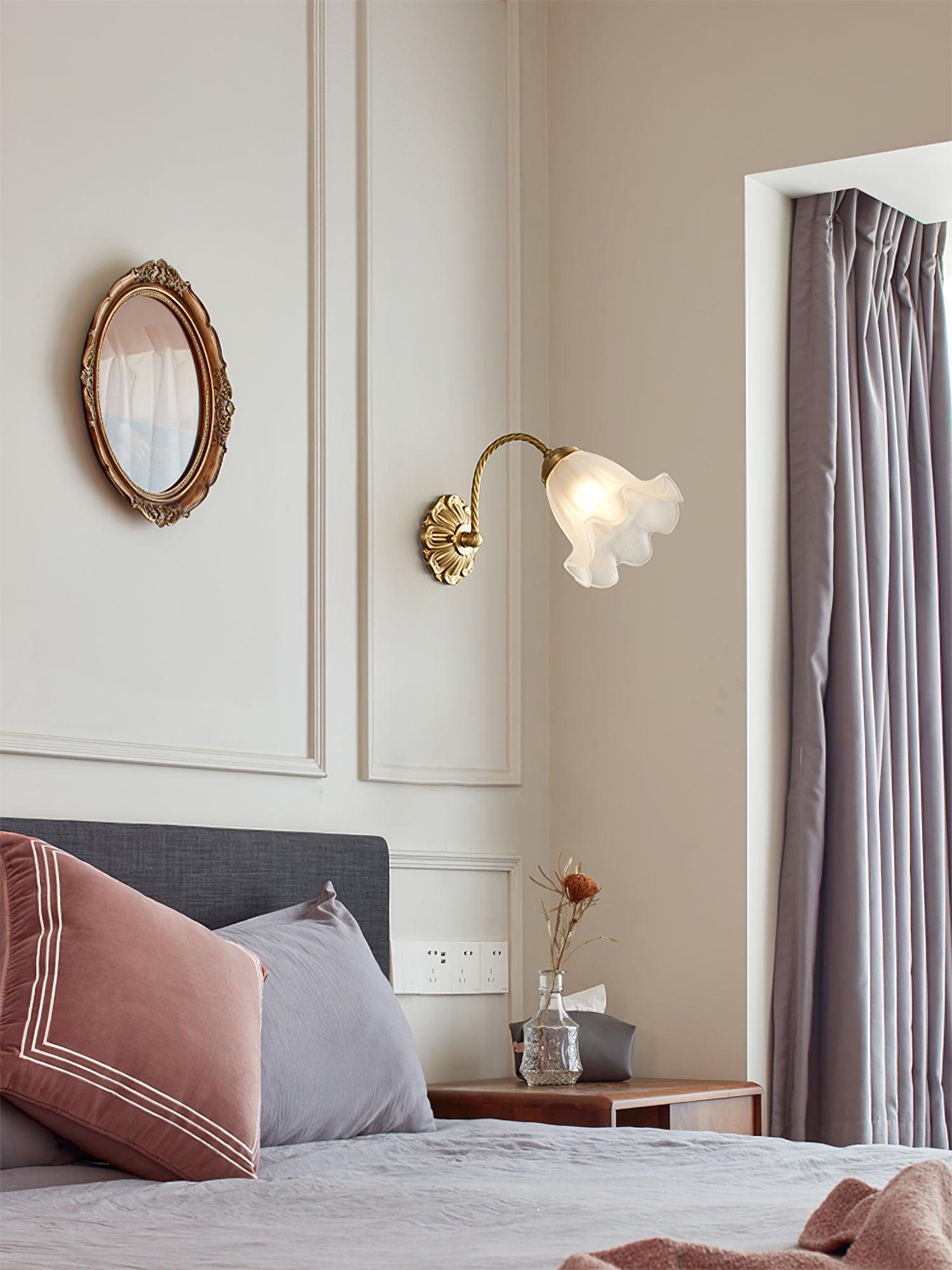 WOW Brass Floral Glass Sconce