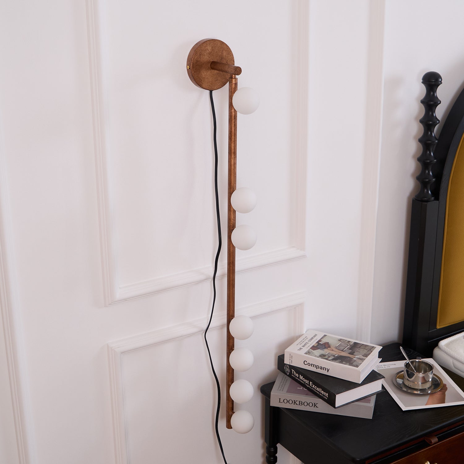 WOW Brass Glass Tube Plug-in Wall Lamp