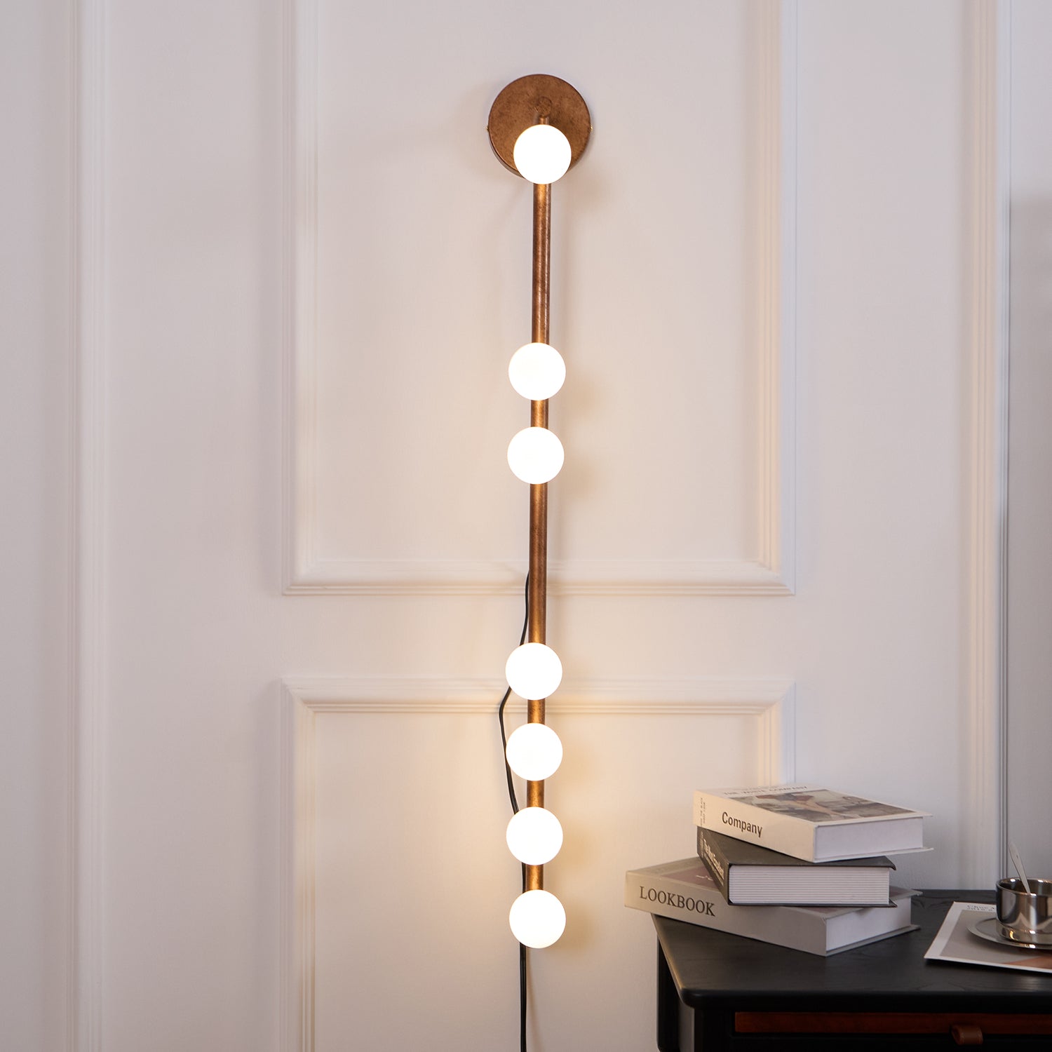 WOW Brass Glass Tube Plug-in Wall Lamp