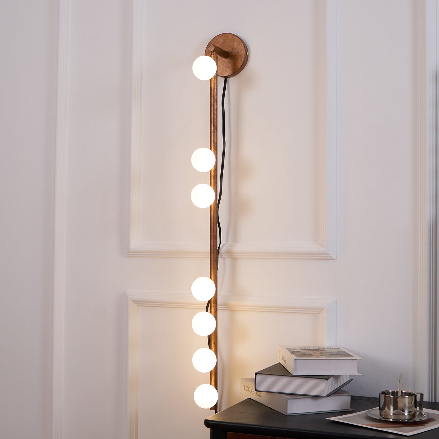 WOW Brass Glass Tube Plug-in Wall Lamp