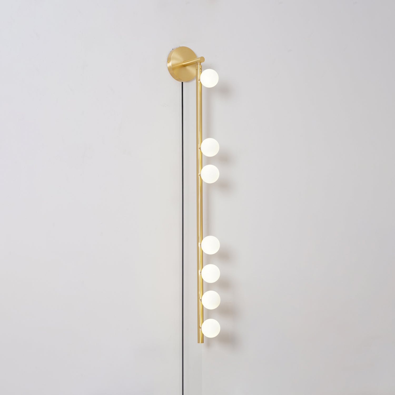 WOW Brass Glass Tube Plug-in Wall Lamp