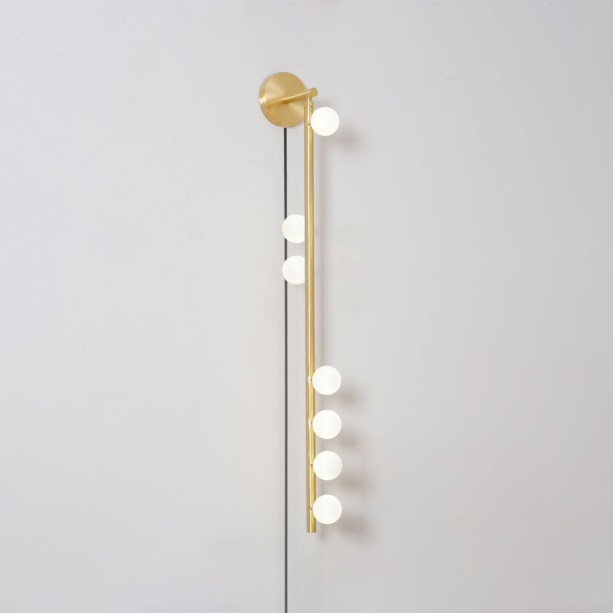 WOW Brass Glass Tube Plug-in Wall Lamp
