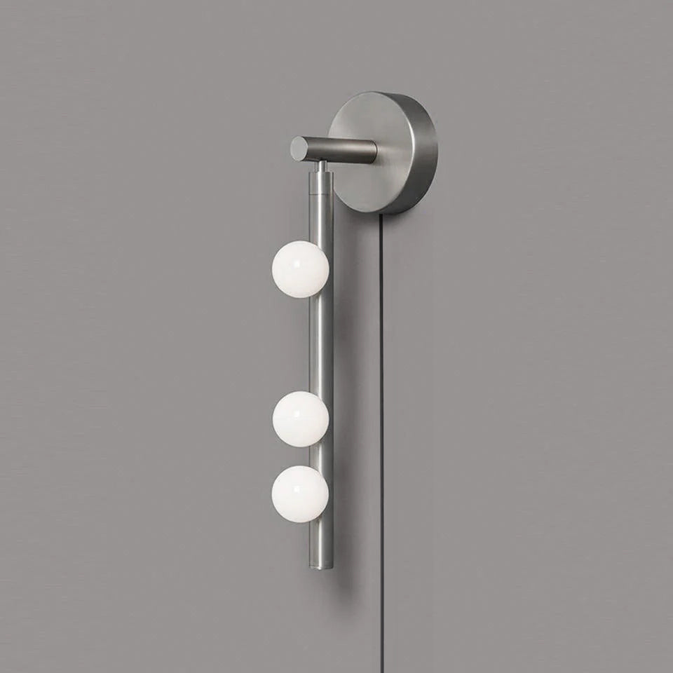WOW Brass Glass Tube Plug-in Wall Lamp