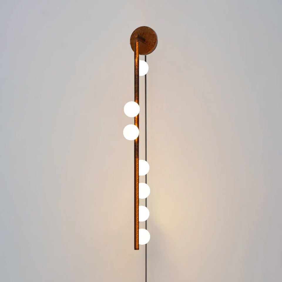 WOW Brass Glass Tube Plug-in Wall Lamp