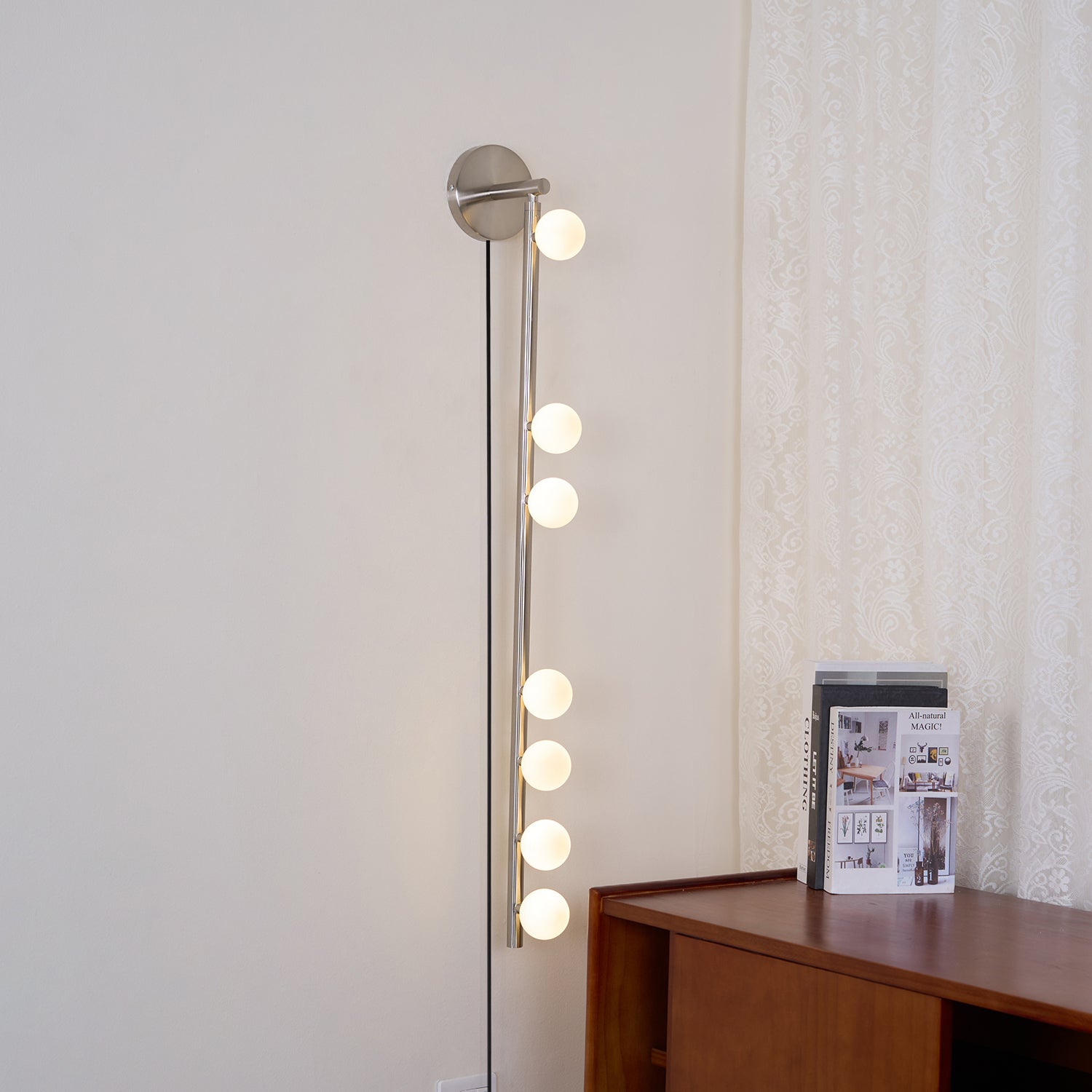 WOW Brass Glass Tube Plug-in Wall Lamp