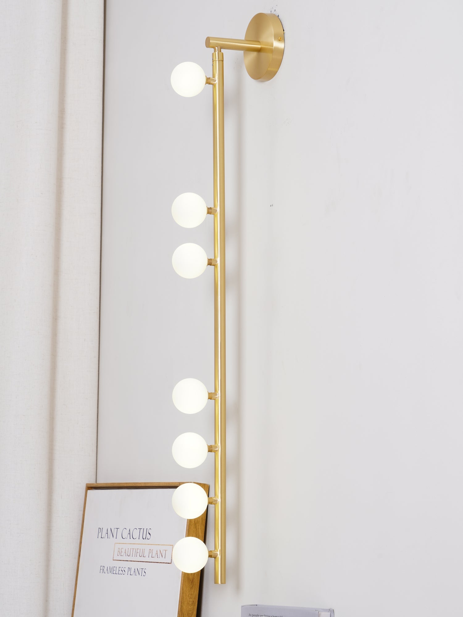 WOW Brass Glass Tube Plug-in Wall Lamp