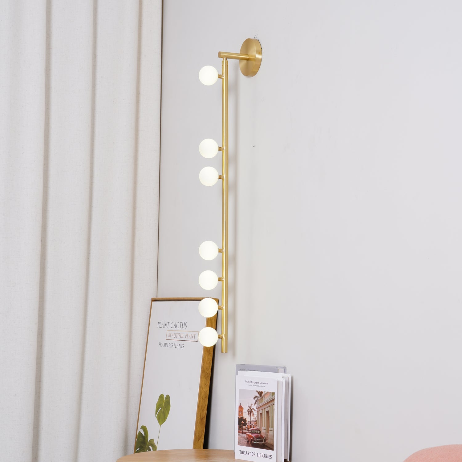 WOW Brass Glass Tube Plug-in Wall Lamp