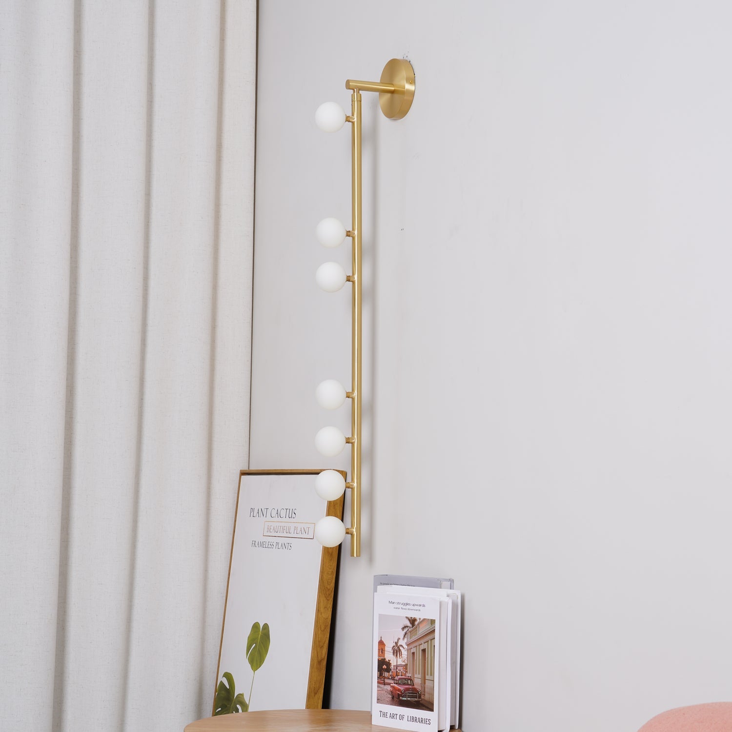 WOW Brass Glass Tube Plug-in Wall Lamp